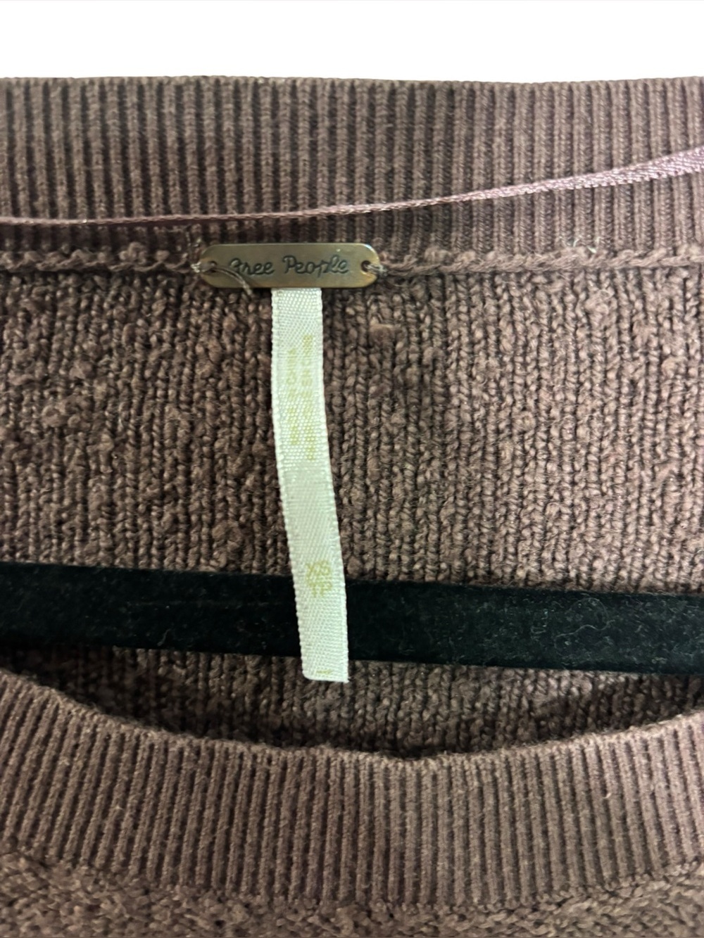 Free People Found My Friend Oversized Boucle-knit Sweater Size XS Brown - Picture 4 of 11